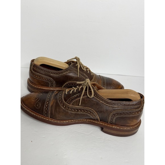 Allen Edmonds Strandmok Cap-toe Oxford Shoes Men\'s 8.5 B Brown Dainite Soles USA main image 2